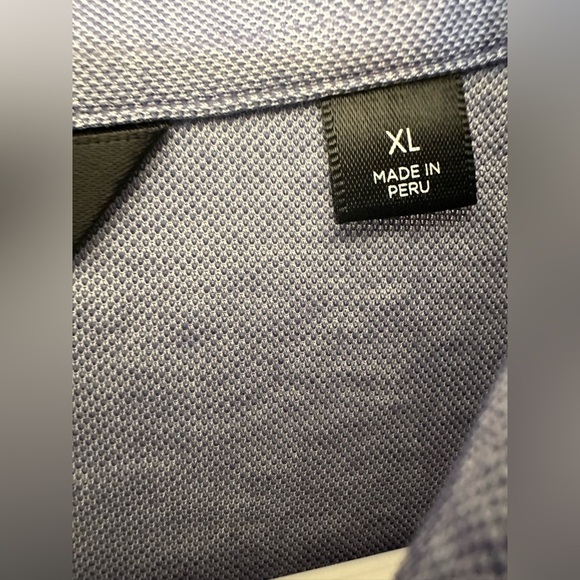 Travis Mathew Polo Golf Shirt Performance XL Blue Pineapple Pina Colada NWOT - Picture 5 of 5